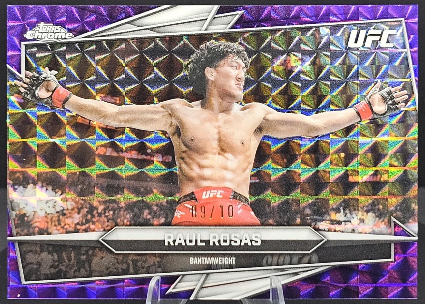 Raul Rosas 2026 Topps Chrome UFC Base #171 Purple Geometric Refractor