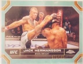 Jack Hermansson 2024 Topps Chrome UFC Base #83 Aqua Refractor
