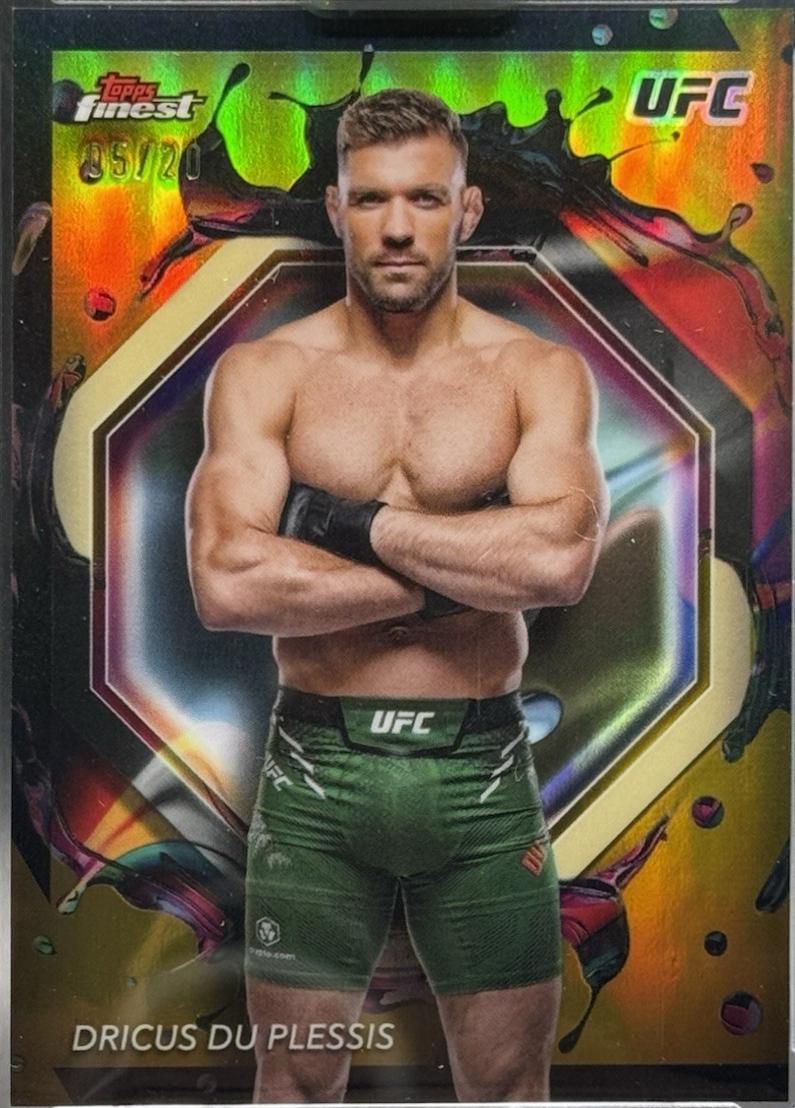 Dricus Du Plessis 2024 Topps Finest UFC Base Rare #280 Gold Refractor