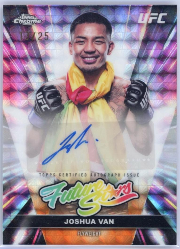 Joshua Van 2026 Topps Chrome UFC Future Stars Autographs #FSA-JV Orange Geometric Refractor