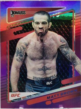 Matt Brown 2022 Panini Donruss UFC Base #149 Purple Flood