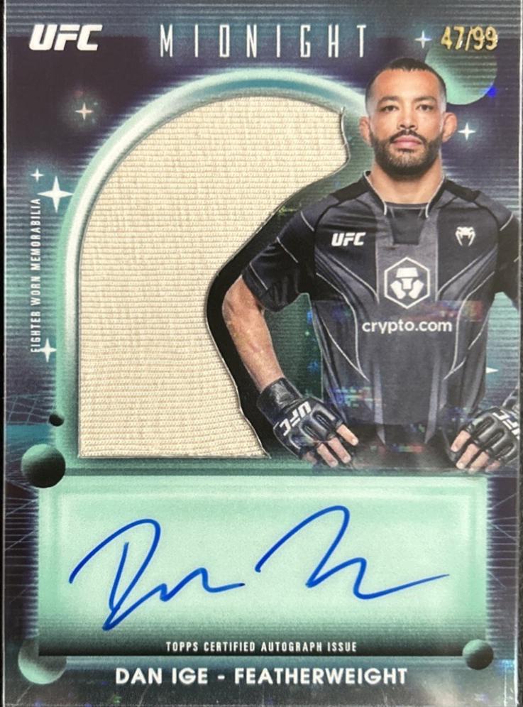 Dan Ige 2025 Topps Midnight UFC Relic Autographs #VRA-DI Twilight