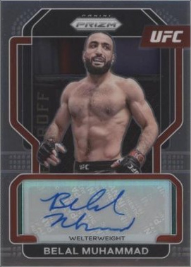 Belal Muhammad 2022 Panini Prizm UFC Signatures #SG-BMH Black