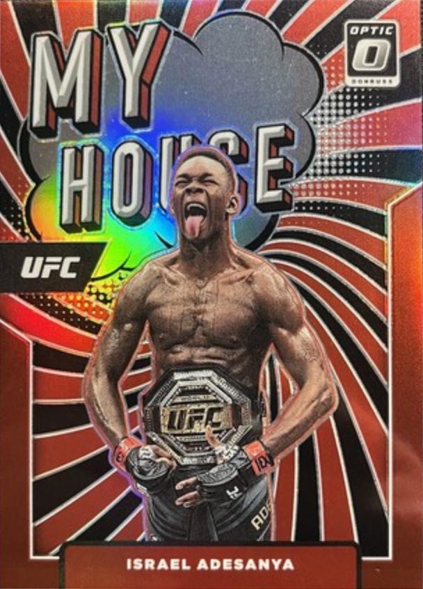 Israel Adesanya 2022 Panini Donruss Optic UFC My House #24 Red