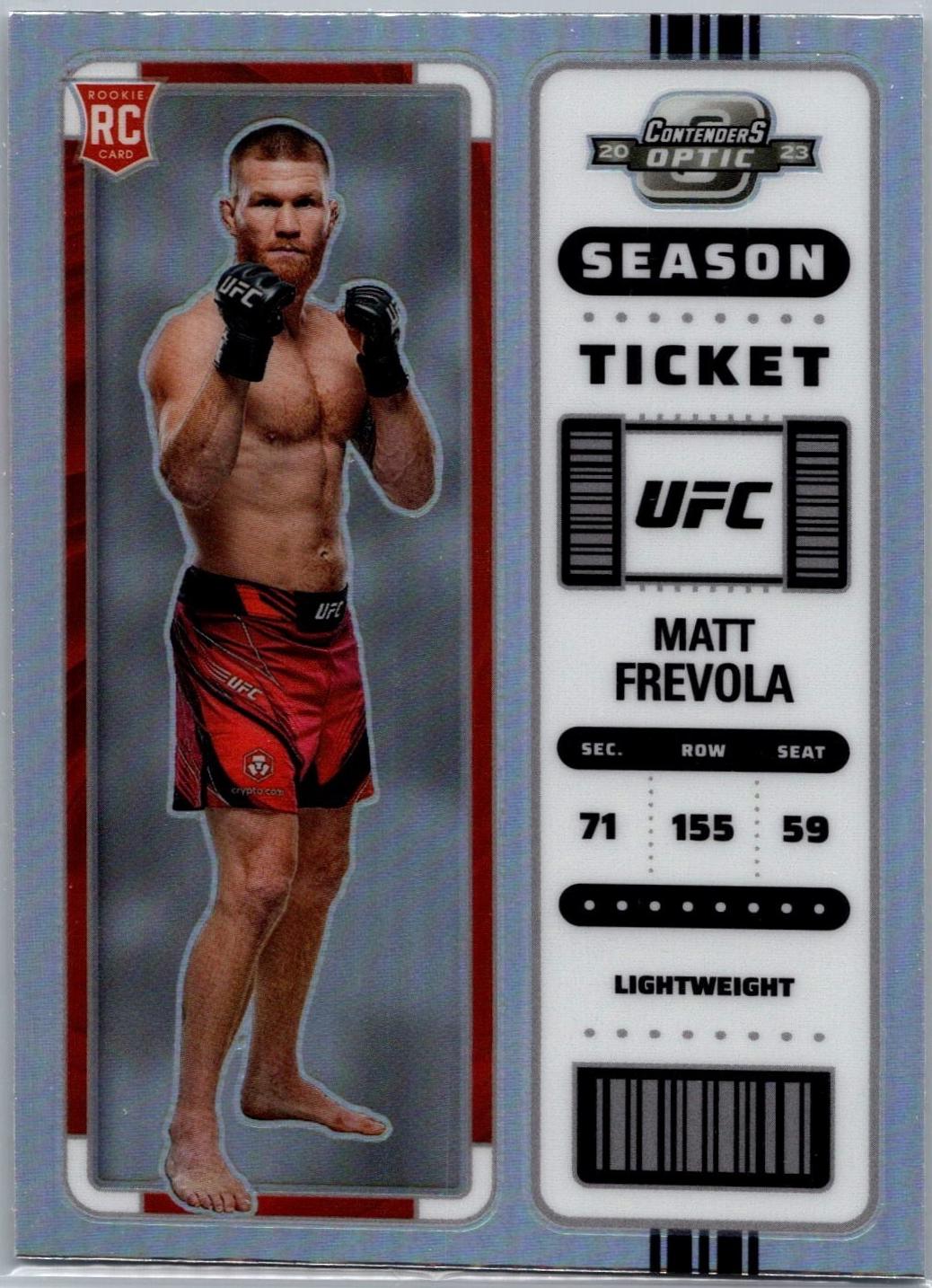 Matt Frevola 2023 Panini Chronicles UFC Base Contenders Optic Season Ticket #351 Silver