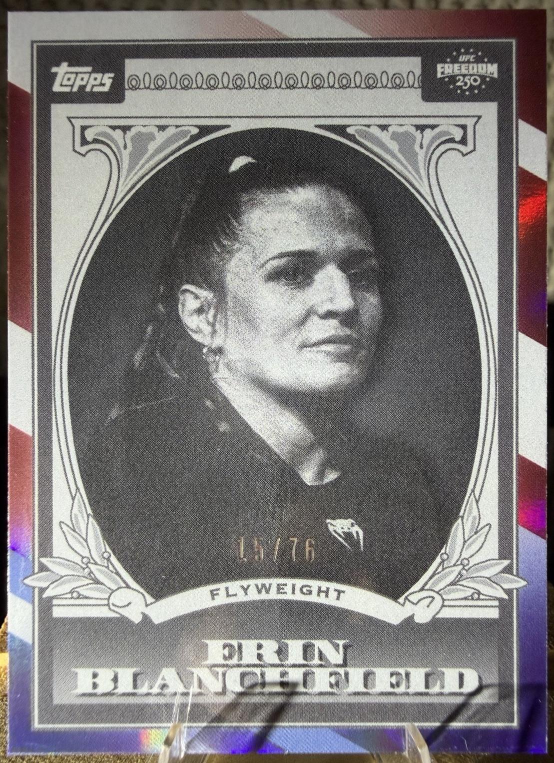 Erin Blanchfield 2026 Topps UFC Freedom 250 UFC Dollar #UD-15 Red White Blue