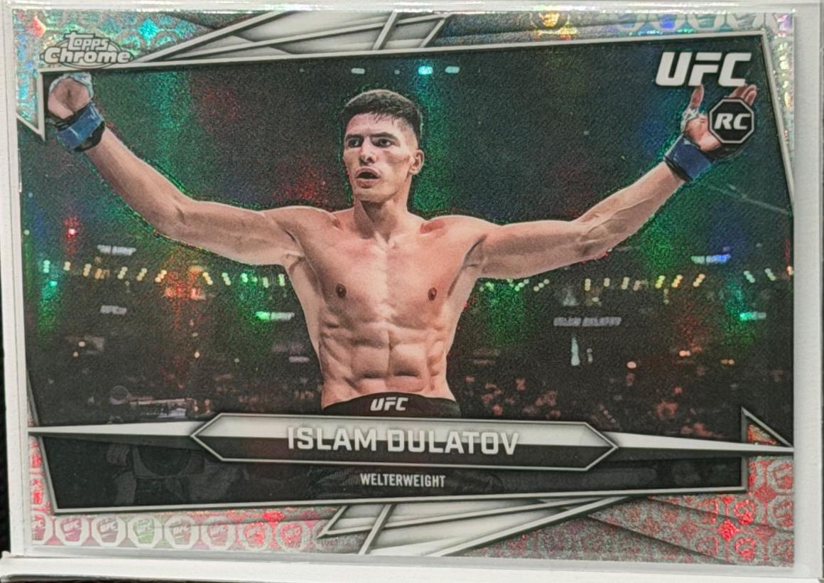 Islam Dulatov 2026 Topps Chrome UFC Base #24 UFC Glove Refractor