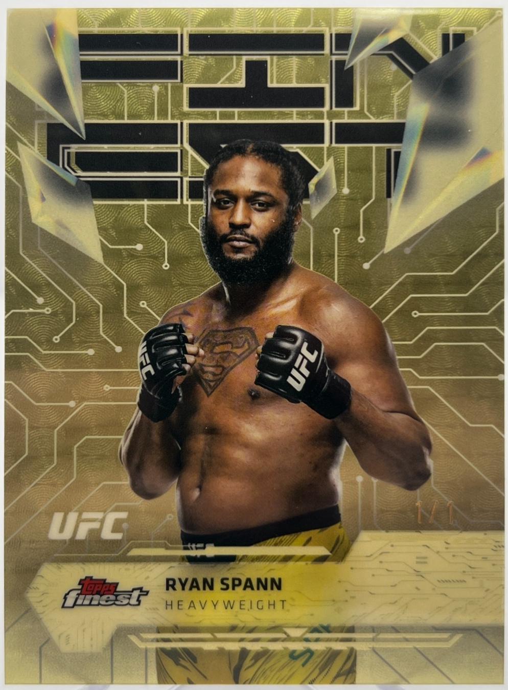 Ryan Spann 2025 Topps Finest UFC Base Uncommon #129 Refractor