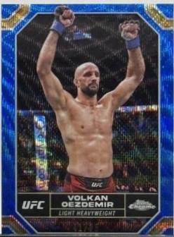 Volkan Oezdemir 2024 Topps Chrome UFC Base #195 Blue Wave Refractor