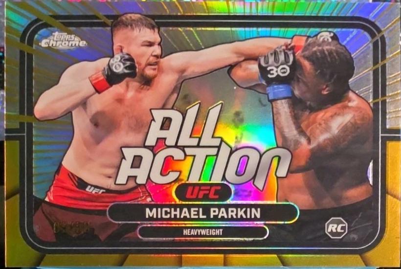 Michael Parkin 2026 Topps Chrome UFC All-Action #AA-27 Red Refractor
