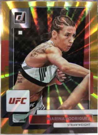 Marina Rodriguez 2023 Panini Donruss UFC Base #55 Gold Laser