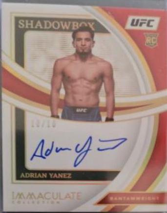 Adrian Yanez 2022 Panini Immaculate UFC Rookie Memorabilia Autographs #109 Gold