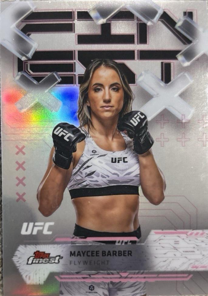 Maycee Barber 2025 Topps Finest UFC Base Common #12 Refractor