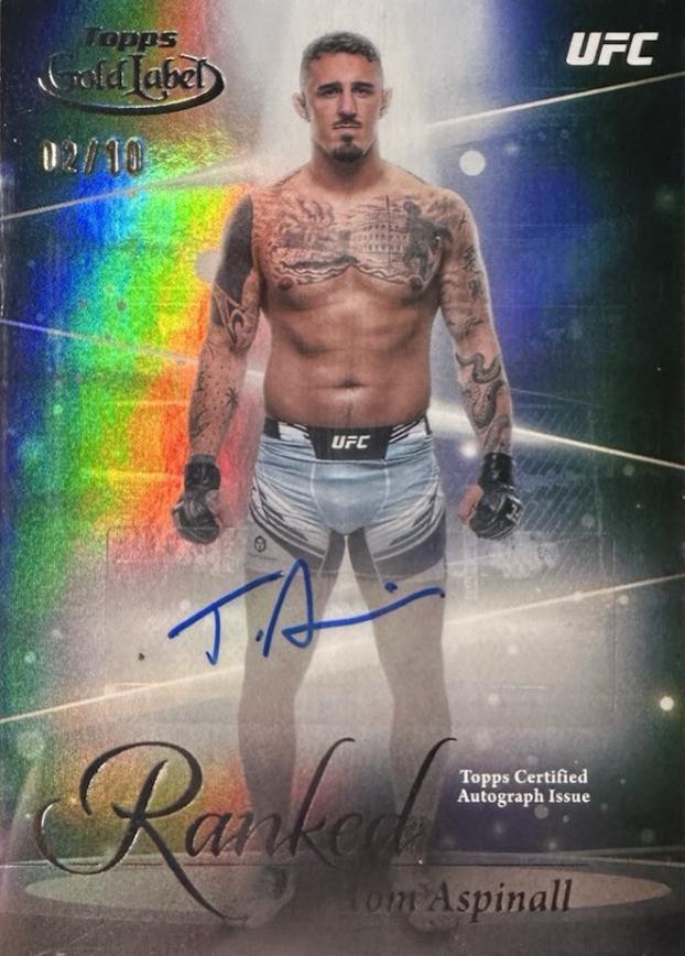 Tom Aspinall 2024 Topps Gold Label UFC Ranked Ink #RIK-TAS Black
