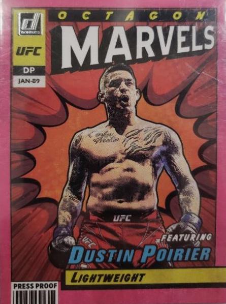 Dustin Poirier 2022 Panini Donruss UFC Octagon Marvels #8 Press Proof
