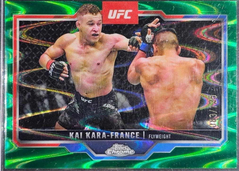 Kai Kara-France 2025 Topps Chrome UFC Base #81 Green Wave