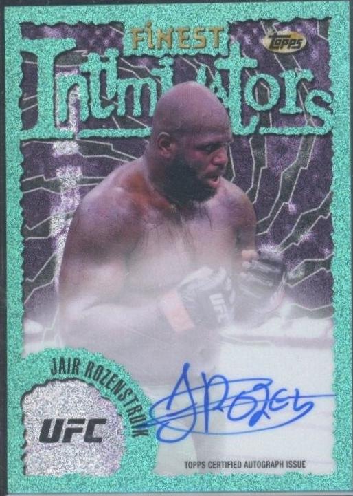 Jairzinho Rozenstruik 2024 Topps Finest UFC Intimidators Autographs #IA-JRK Aqua Glitter Refractor