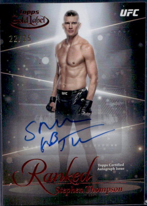 Stephen Thompson 2024 Topps Gold Label UFC Ranked Ink #RIK-STH Red