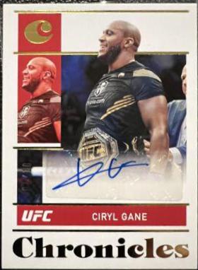 Ciryl Gane 2022 Panini Chronicles UFC Chronicles Signatures #28 Gold