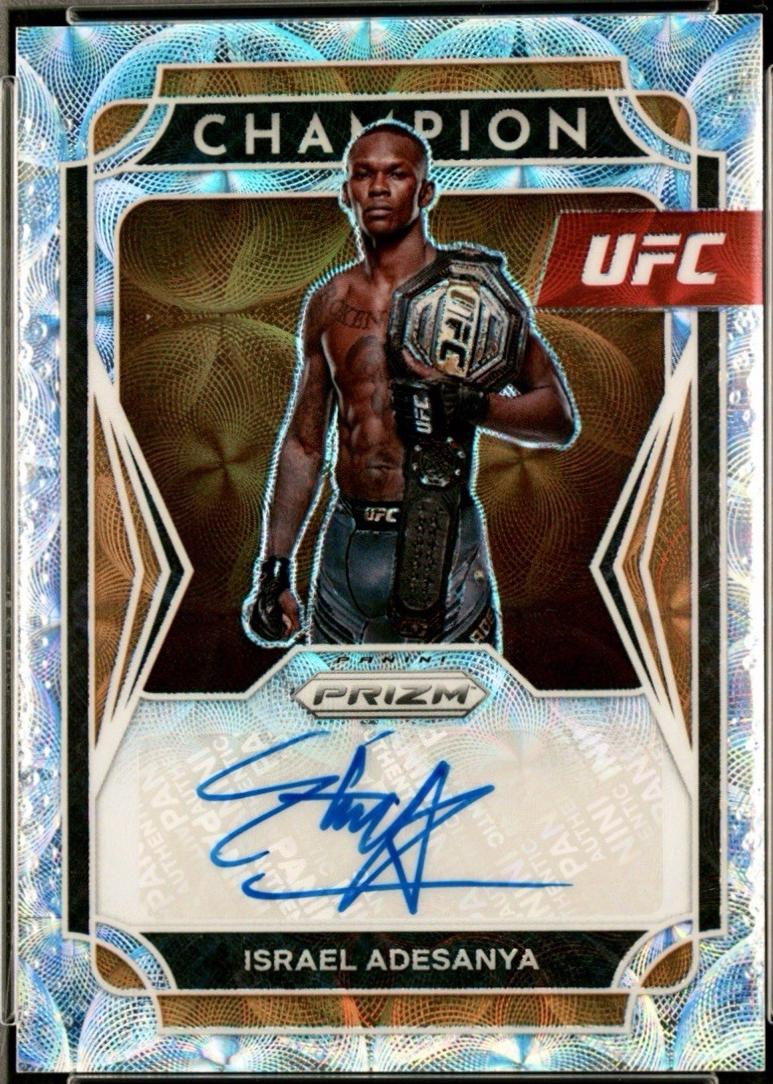 Israel Adesanya 2022 Panini Prizm UFC Champion Signatures #6 Premium