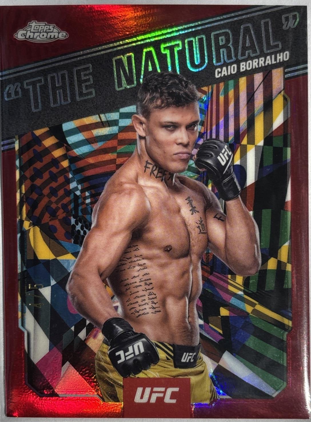 Caio Borralho 2025 Topps Chrome UFC AKA #AKA-15 Red Refractor