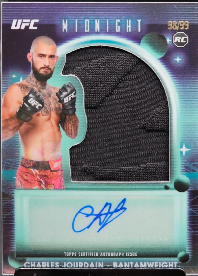 Charles Jourdain 2025 Topps Midnight UFC Rookie Relic Autographs #RRA-CJ Twilight