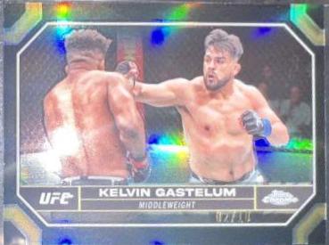 Kelvin Gastelum 2024 Topps Chrome UFC Base #110 Black Refractor