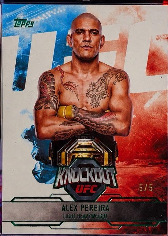 Alex Pereira 2025 Topps Knockout UFC Base #1 Emerald