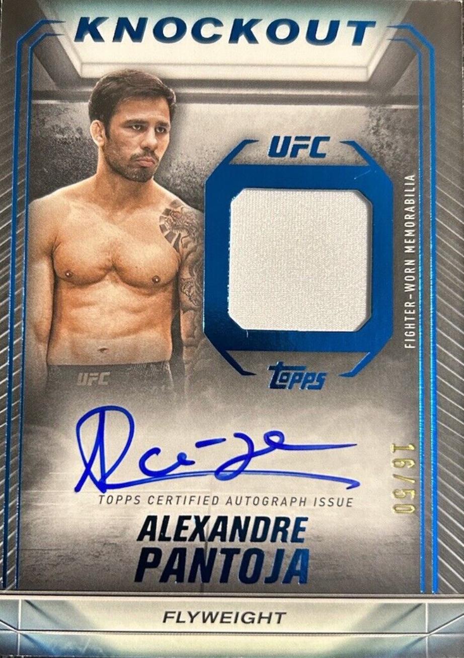 Alexandre Pantoja 2024 Topps Knockout UFC Knockout Autograph Relics #KAR-APA Blue
