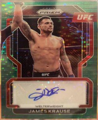 James Krause 2022 Panini Prizm UFC Signatures #21 Green Pulsar