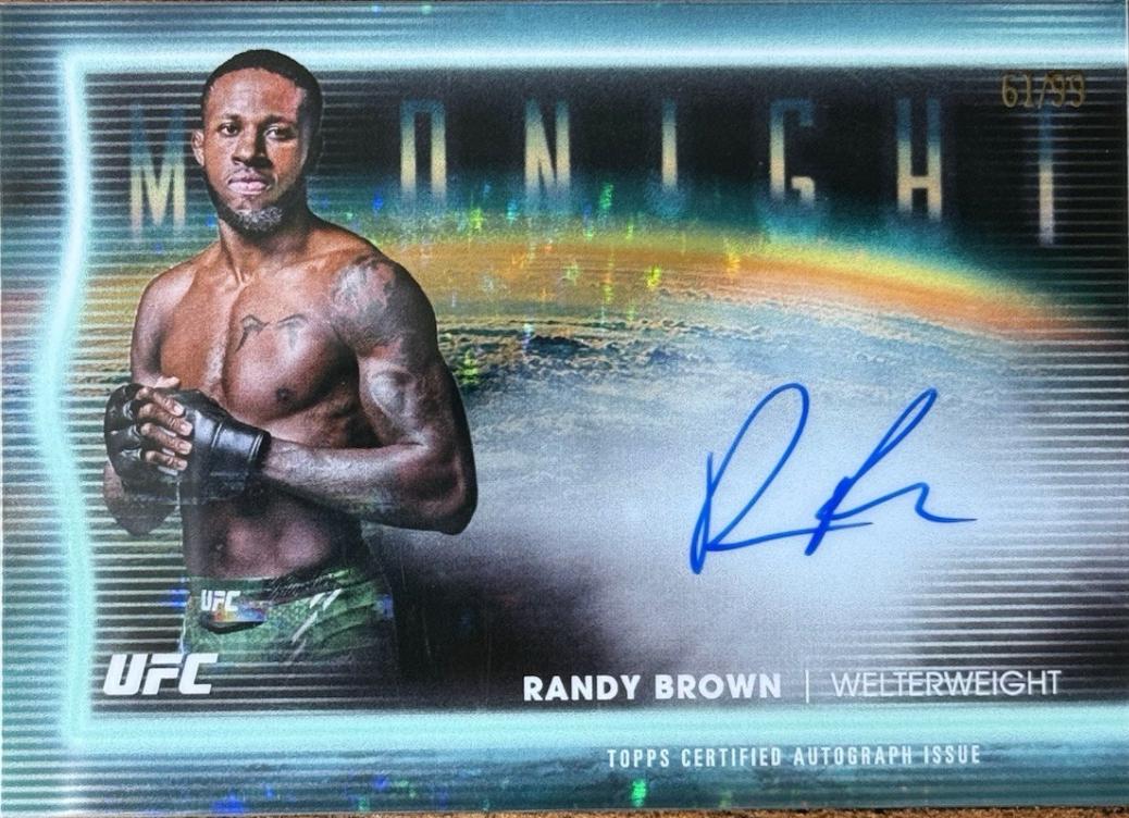 Randy Brown 2025 Topps Midnight UFC Horizon Signatures #HNS-RB Twilight