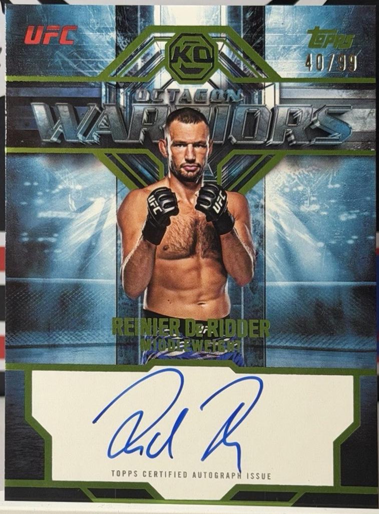 Reinier de Ridder 2026 Topps Knockout UFC Octagon Warriors #OWS-RR Lime Green