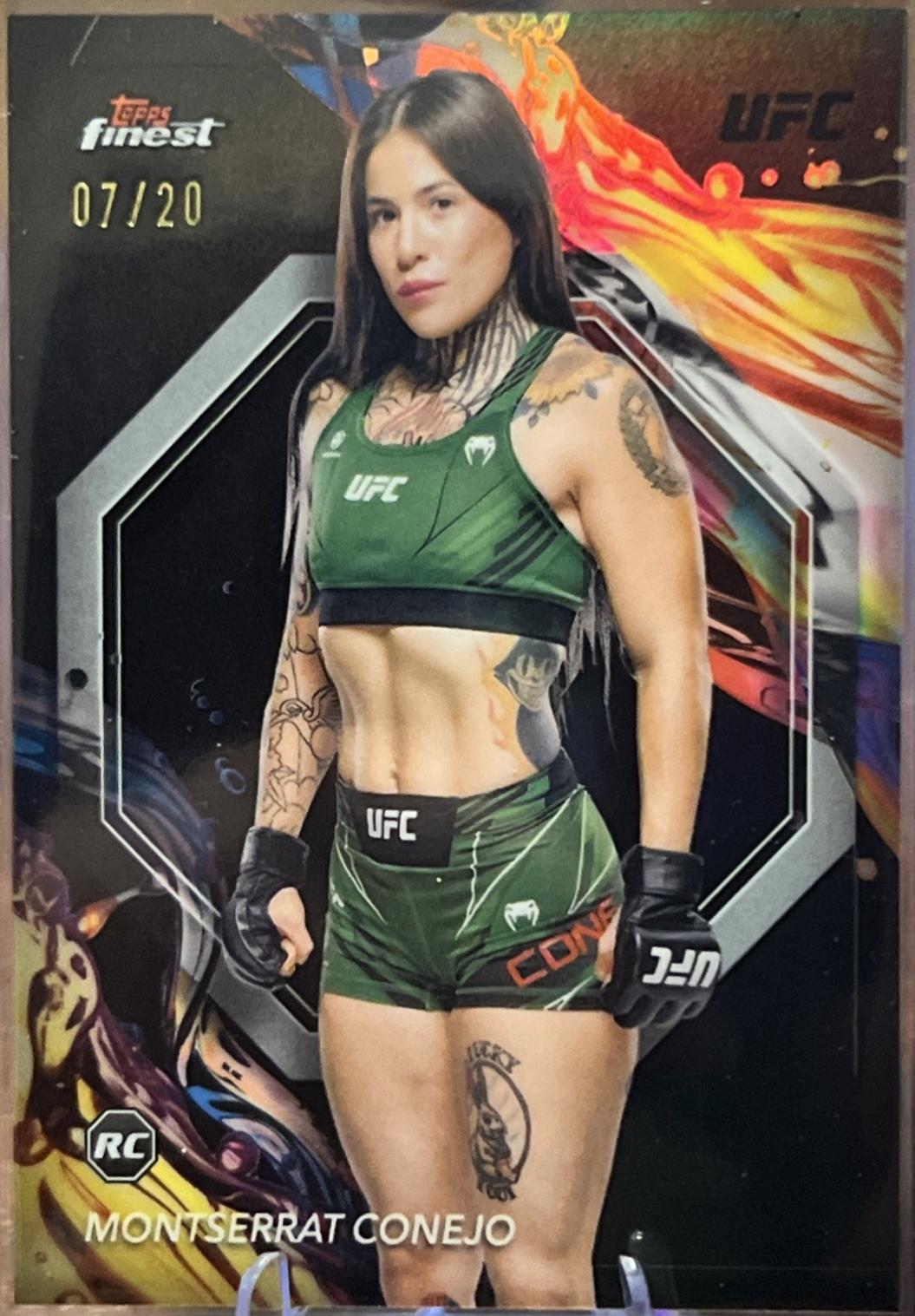 Montserrat Conejo 2024 Topps Finest UFC Base Uncommon #113 Black Refractor