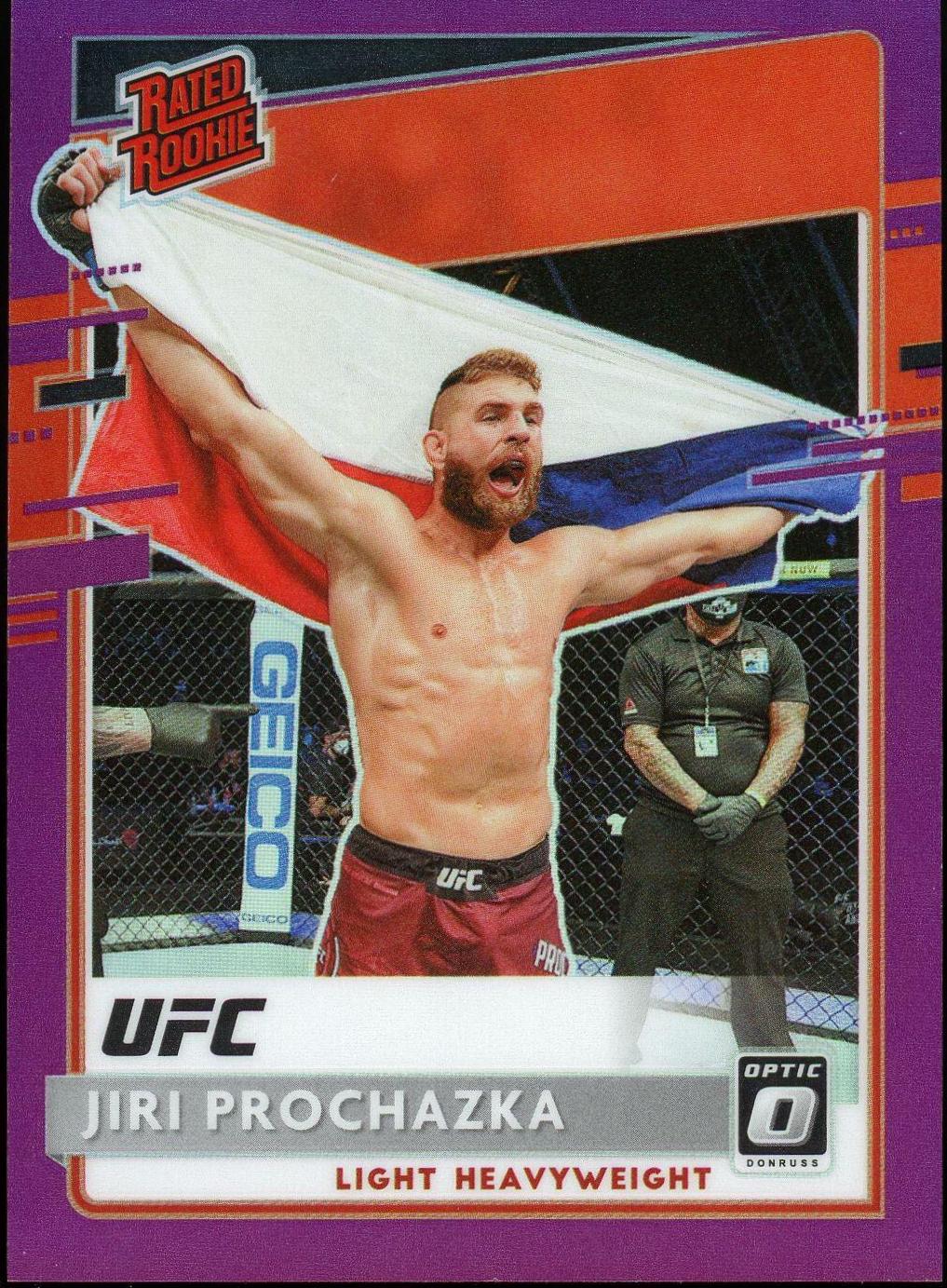 Jiri Prochazka 2021 Panini Chronicles UFC Base Optic Rated Rookies #208 Purple