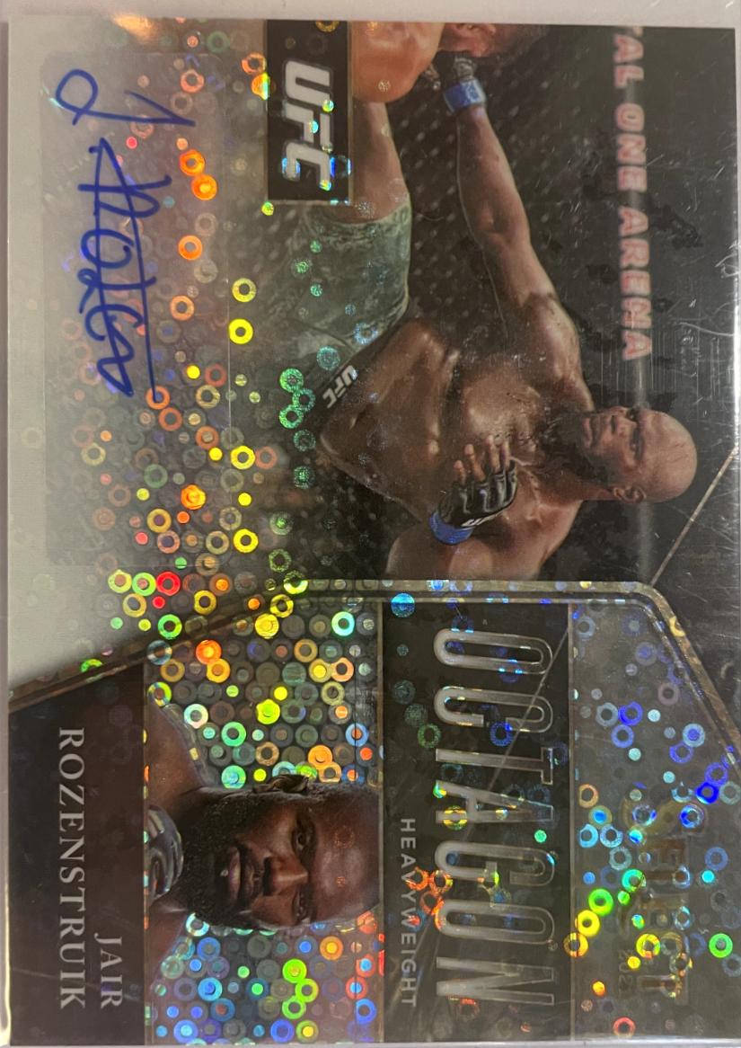 Jairzinho Rozenstruik 2021 Panini Select UFC Octagon Action Signatures #26 Disco Prizms