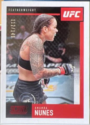 Amanda Nunes 2021 Panini Chronicles UFC Base Score #97 Red