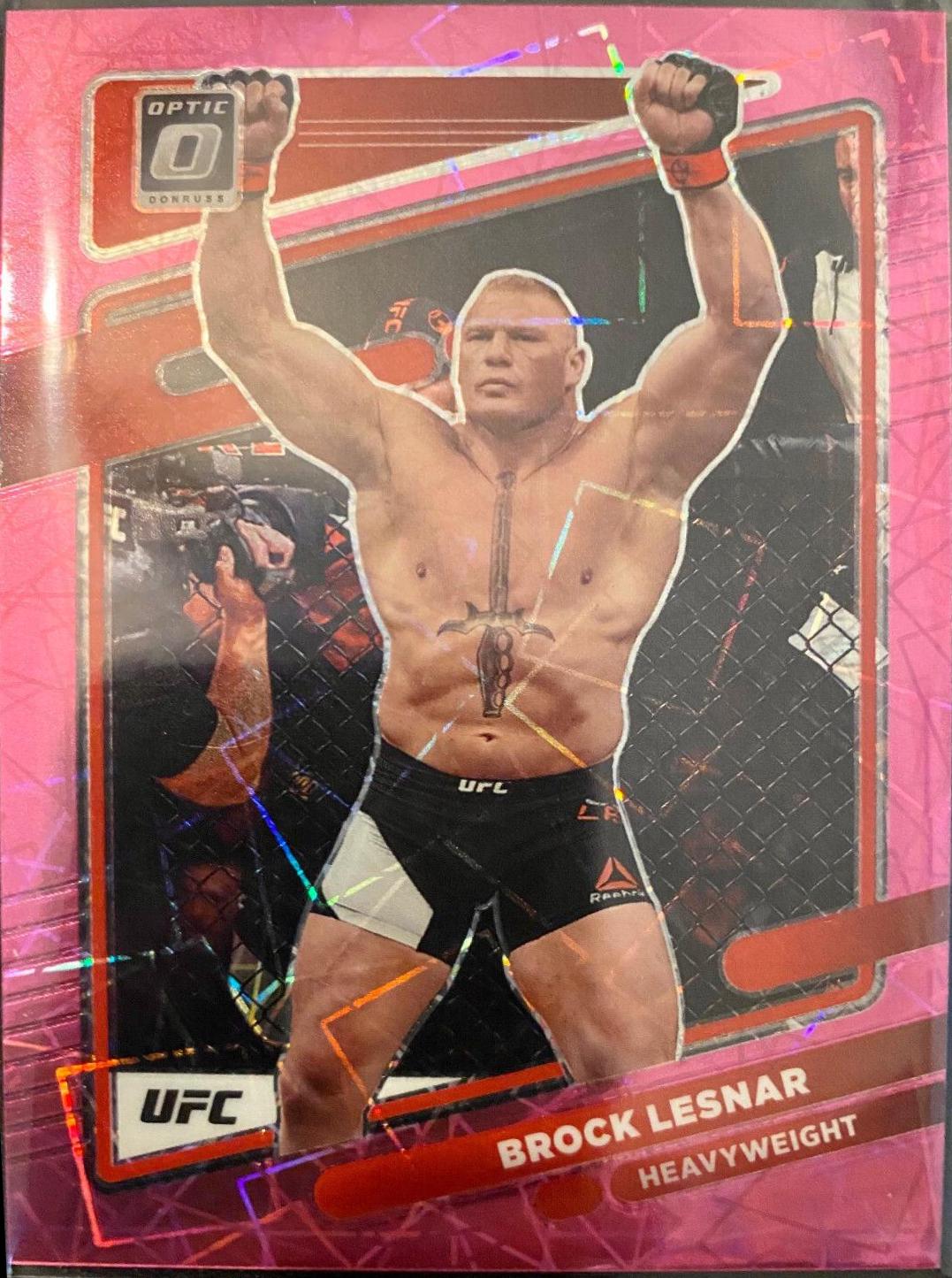 Brock Lesnar 2022 Panini Donruss Optic UFC Base #83 Pink Velocity