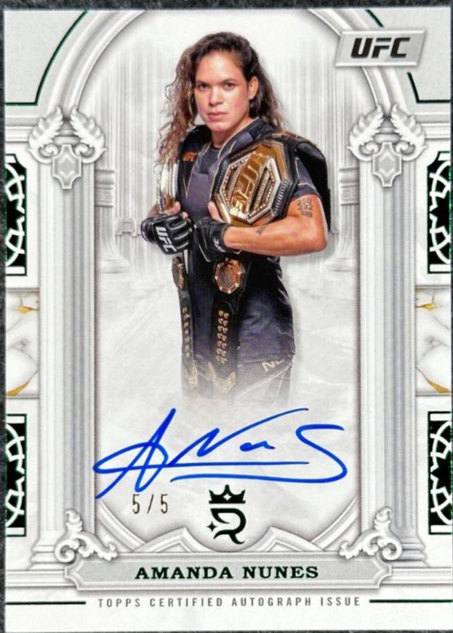 Amanda Nunes 2024 Topps Royalty UFC Imperial Ink #II-AN Platinum