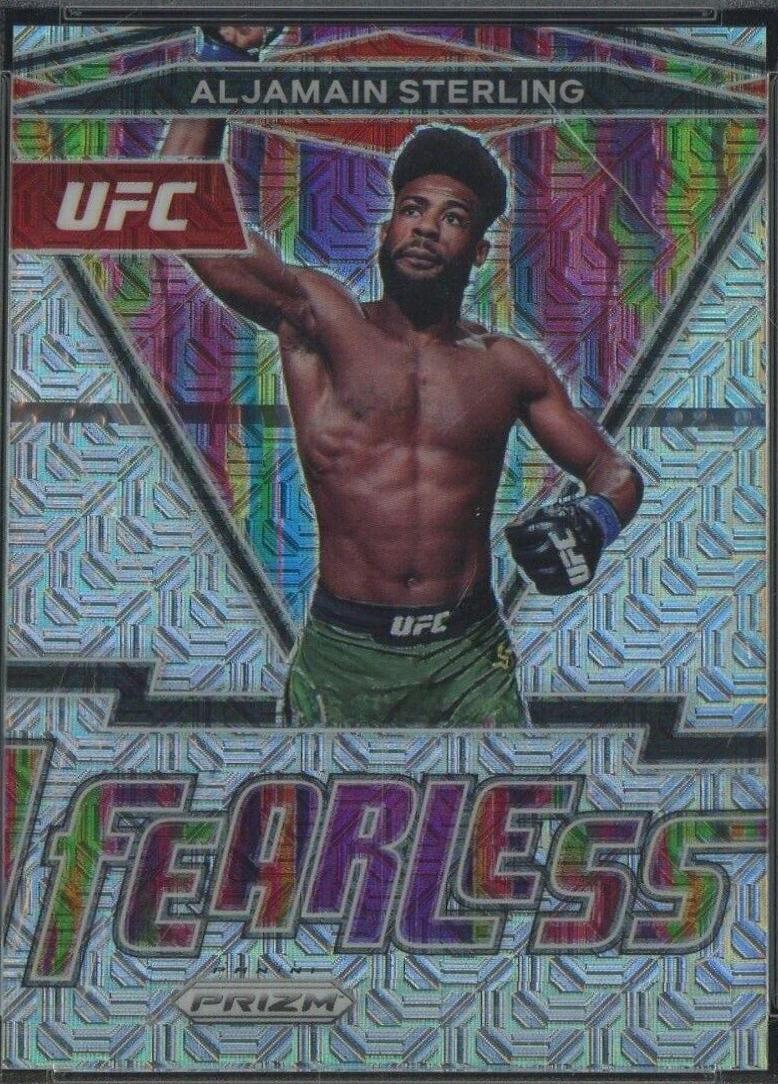 Aljamain Sterling 2022 Panini Prizm UFC Fearless #12 Mojo