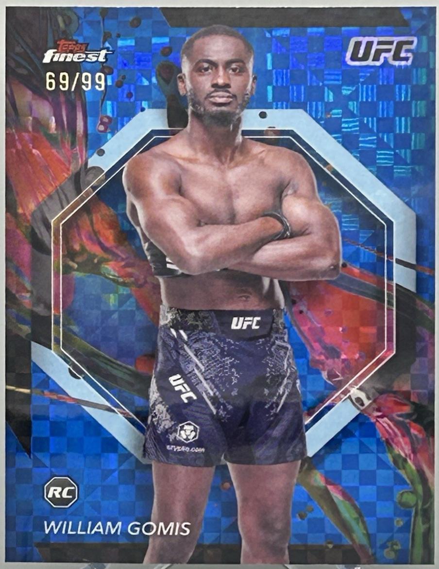 William Gomis 2024 Topps Finest UFC Base Common #82 Blue Checkerboard Refractor