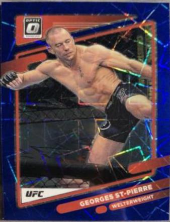 Georges St-Pierre 2022 Panini Donruss Optic UFC Base #57 Blue Velocity