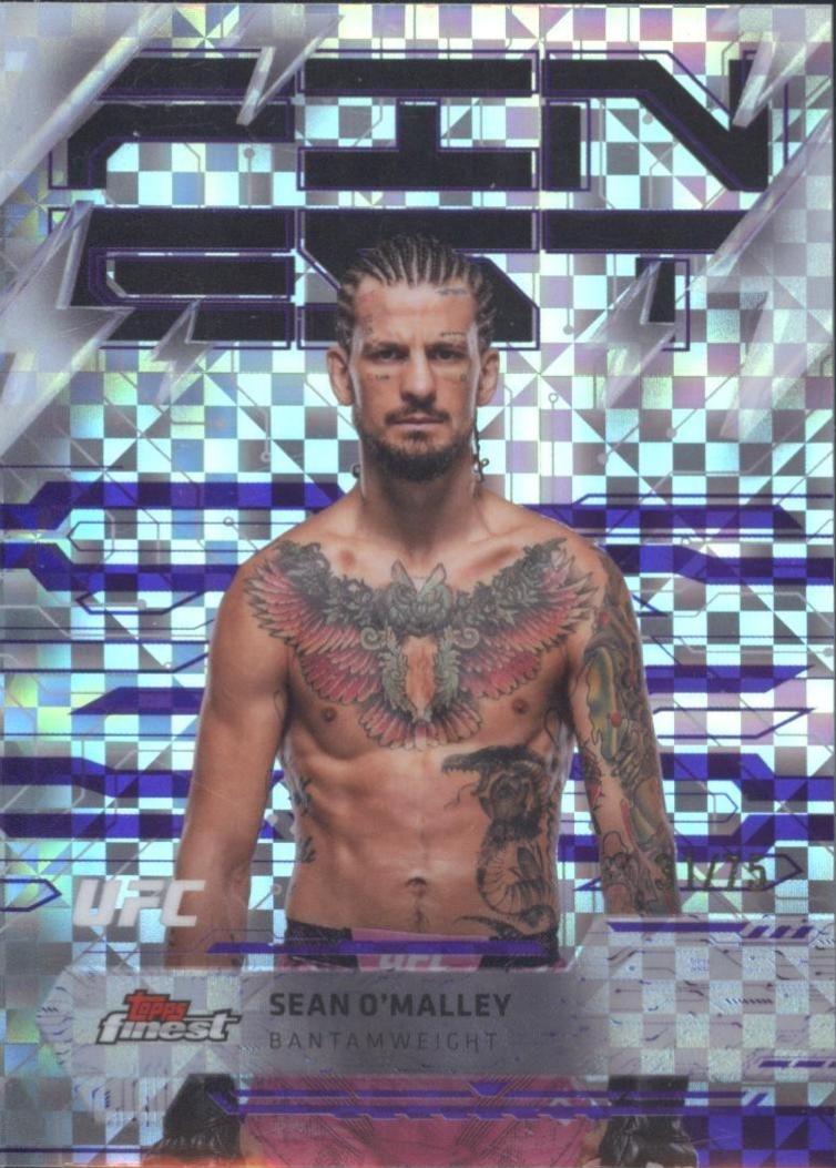 Sean O'Malley 2025 Topps Finest UFC Base Rare #225 Purple Checkerboard Refractor