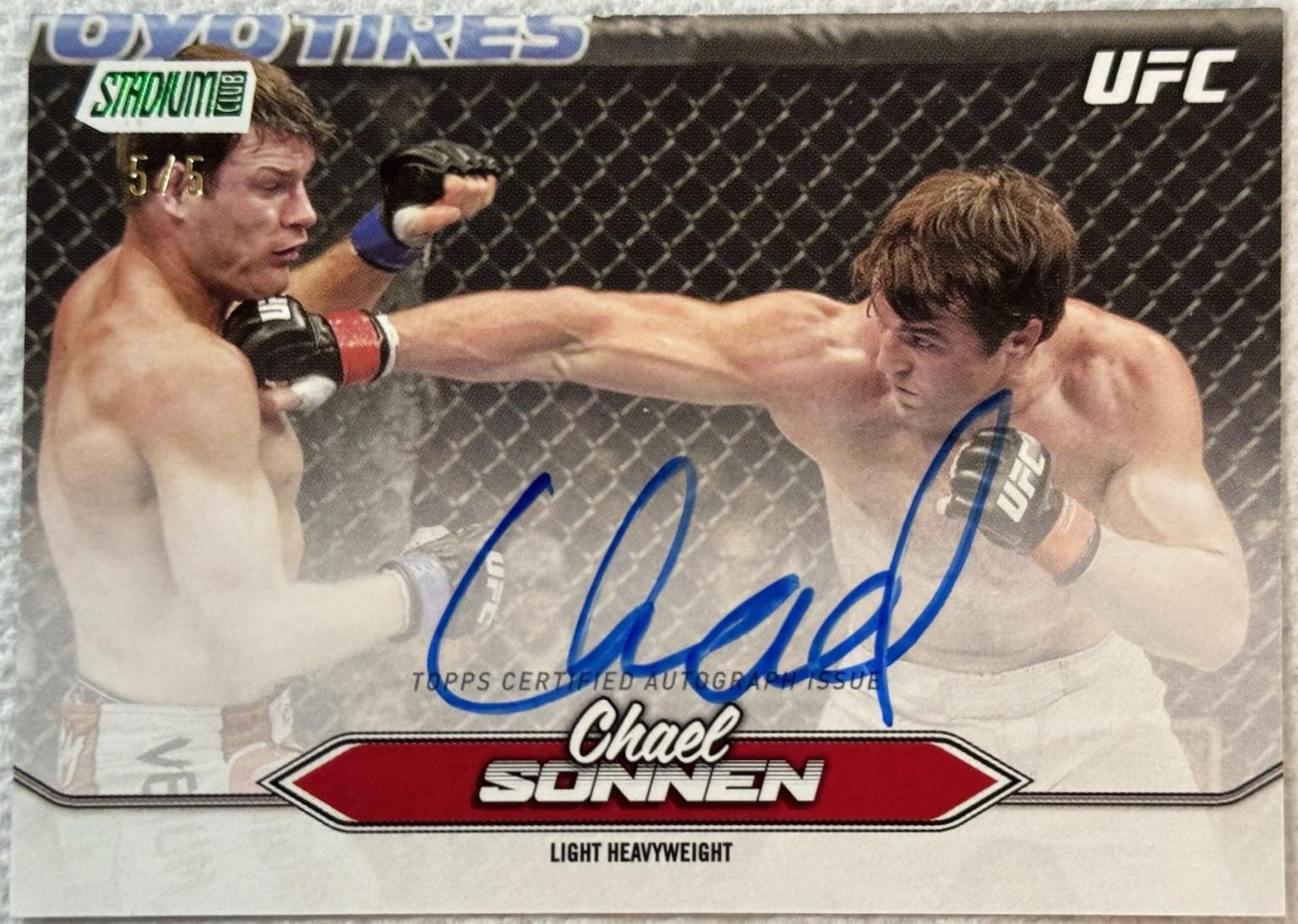 Chael Sonnen 2025 Topps Stadium Club UFC Base Autographs #BCA-CSN Green