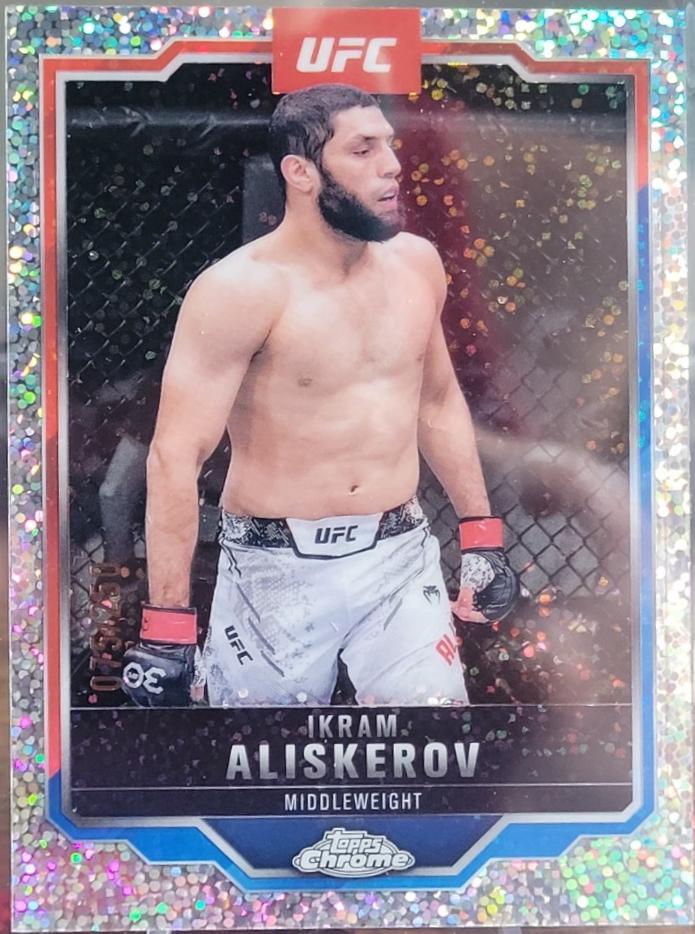 Ikram Aliskerov 2025 Topps Chrome UFC Base #86 Speckle Refractor