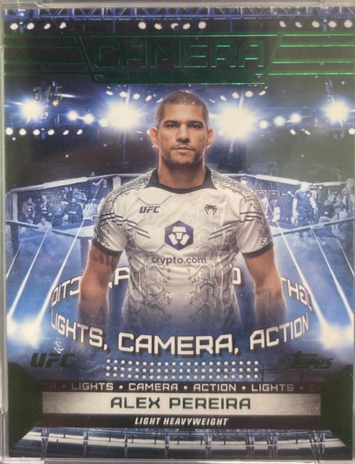 Alex Pereira 2024 Topps Knockout UFC Camera (Lights, Camera, Action) #CAM-11 Emerald