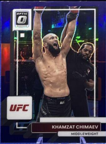 Khamzat Chimaev 2023 Panini Donruss Optic UFC Base #33 Purple