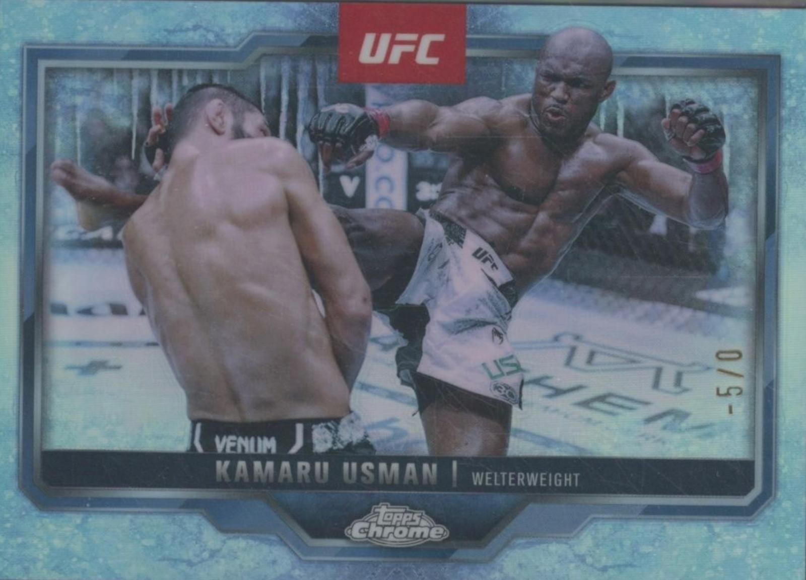 Kamaru Usman 2025 Topps Chrome UFC Base #27 FrozenFractor