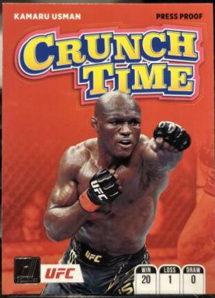 Kamaru Usman 2022 Panini Donruss UFC Crunch Time #18 Press Proof