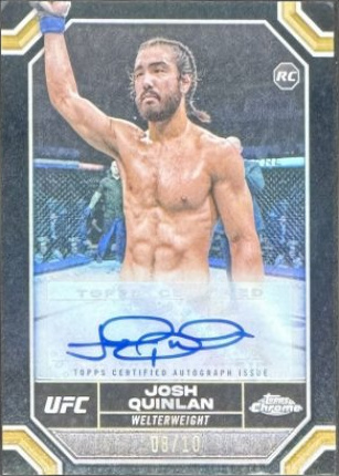 Josh Quinlan 2024 Topps Chrome UFC Chrome Rookie Autographs #CRA-JQU Red Refractor