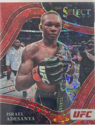 Israel Adesanya 2022 Panini Select UFC Octagonside #229 Red Disco